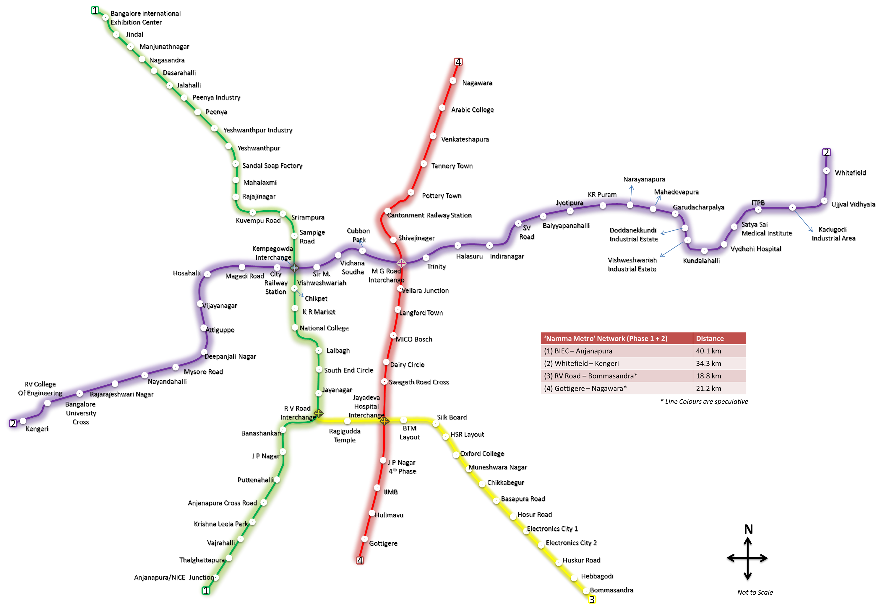Metro Route Map Bangalore 
