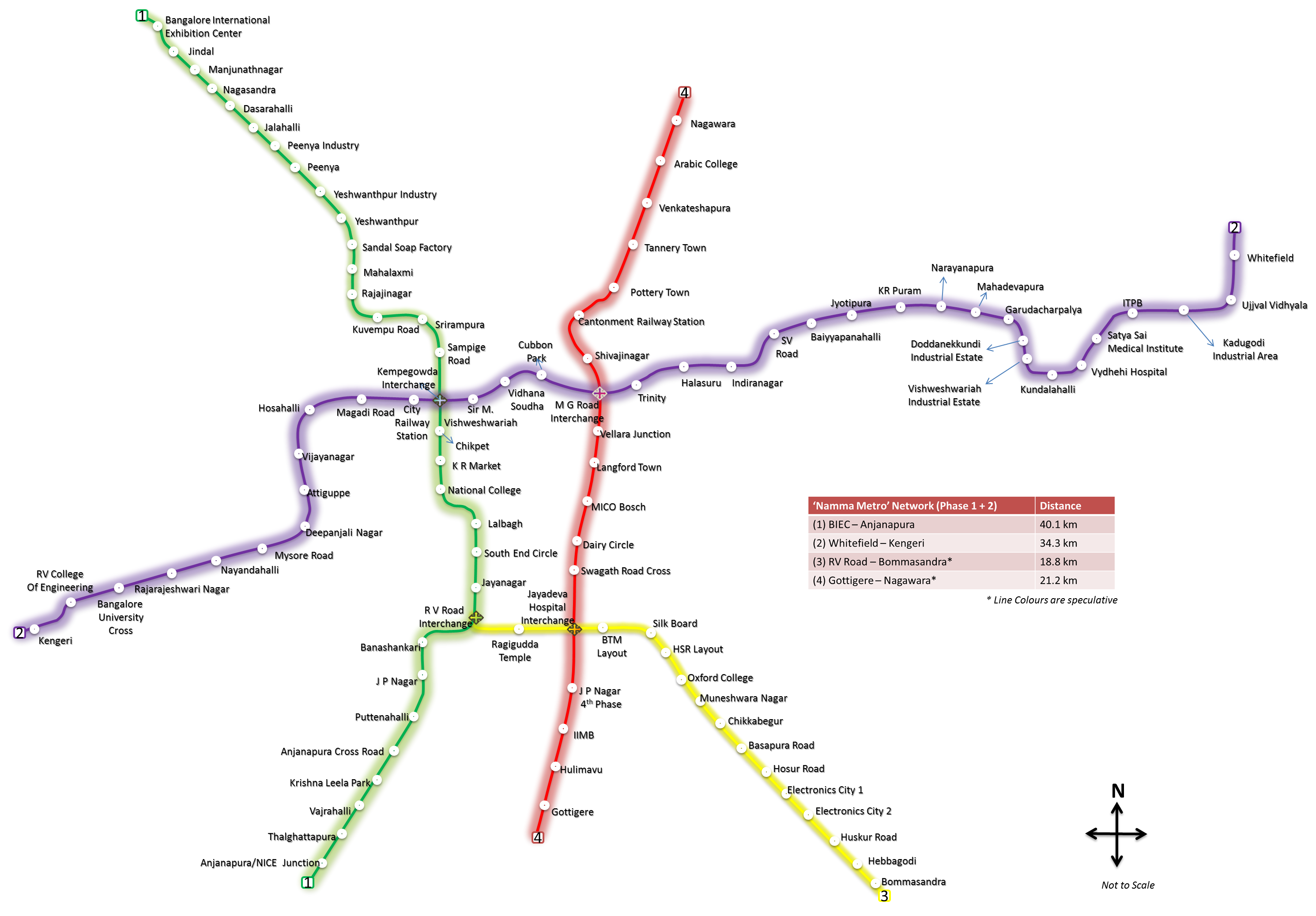 Bangalore Metro Map Kafasr