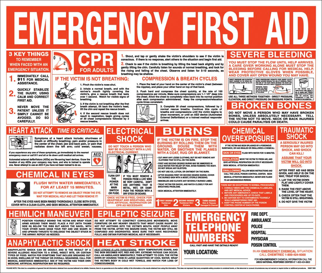 First Aid Procedure Guide Printable