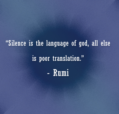 Best Rumi quote about silence and language