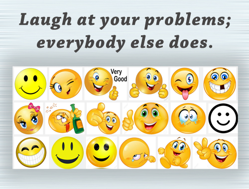 Funny photo quote about laughing at self