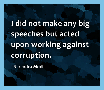 Narendra Modi quote on Corruption