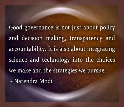 Narendra Modi quote on Good Governance