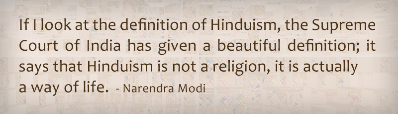 Narendra modi on Hinduism