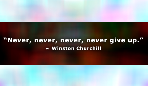 Never giveup quote image