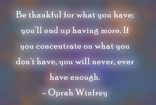 Oprah Winfrey Quote on being content