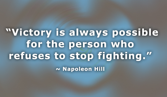 Perservence Poster with quote from Napoleon hill