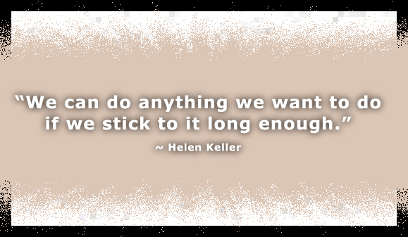 Perservence Quote by Helen Keller