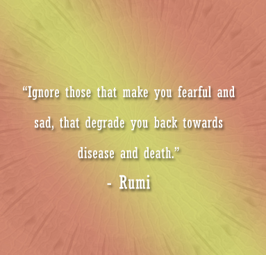 Quotes by rumi on ignoring negative energy