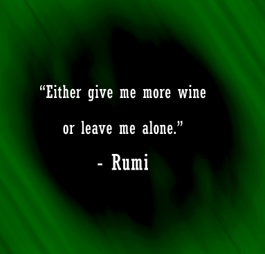 Quotes of Rumi on wine