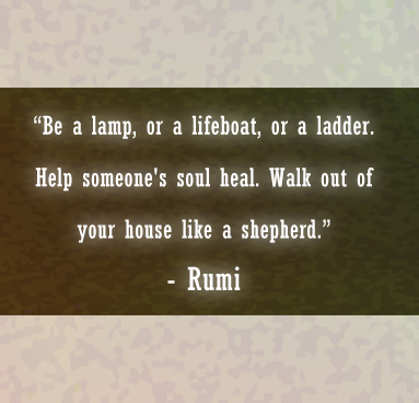 Rumi thoughts about helping others