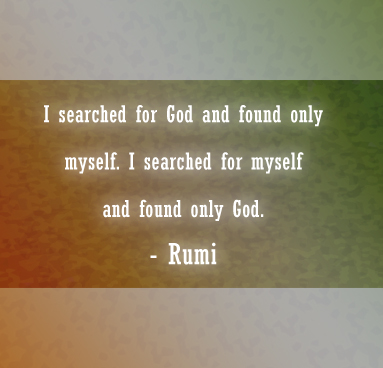 Rumi thoughts about relation between human and god