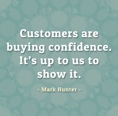 Sales confidance quote by Mark Hunter