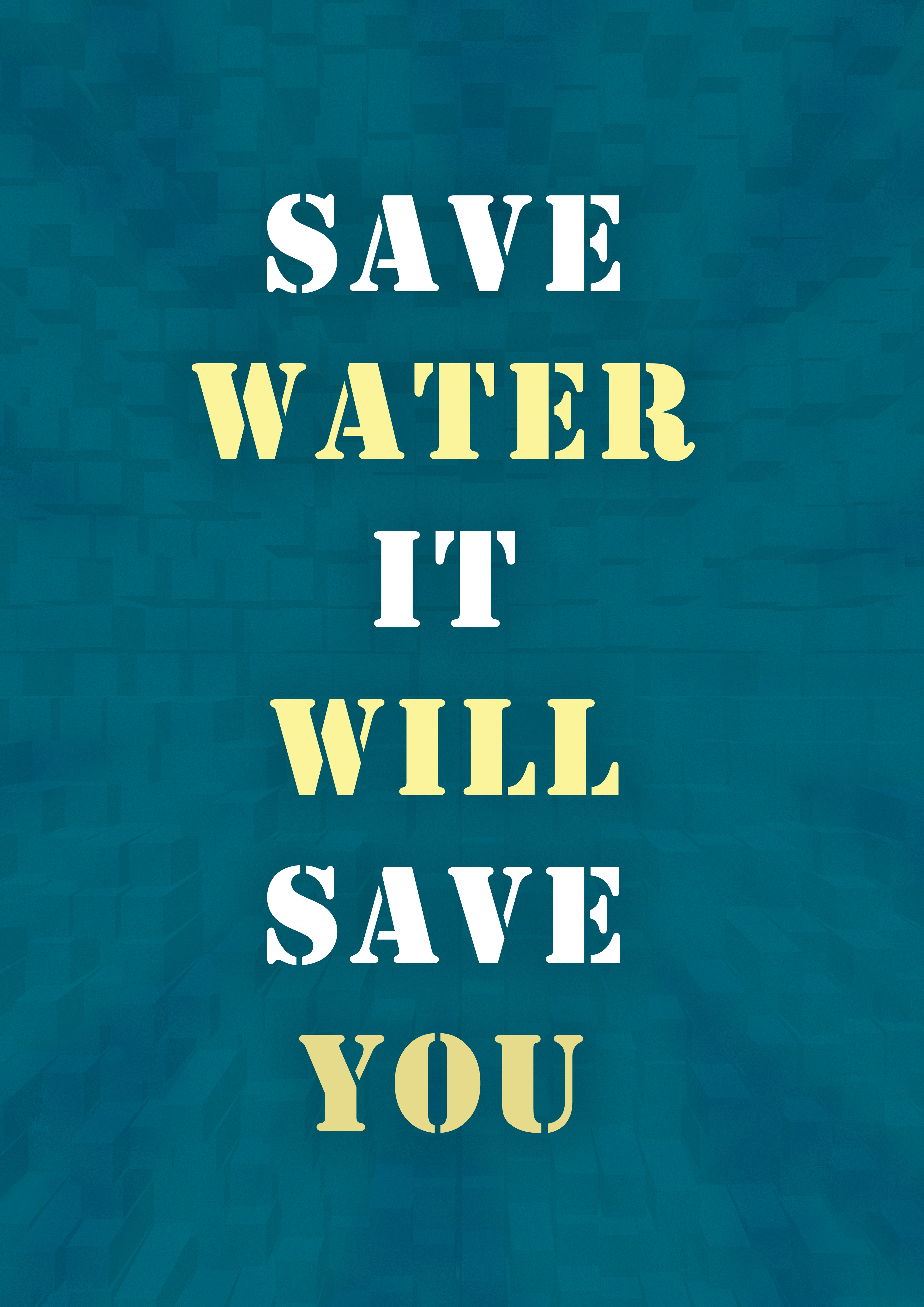 Save water poster a3 size