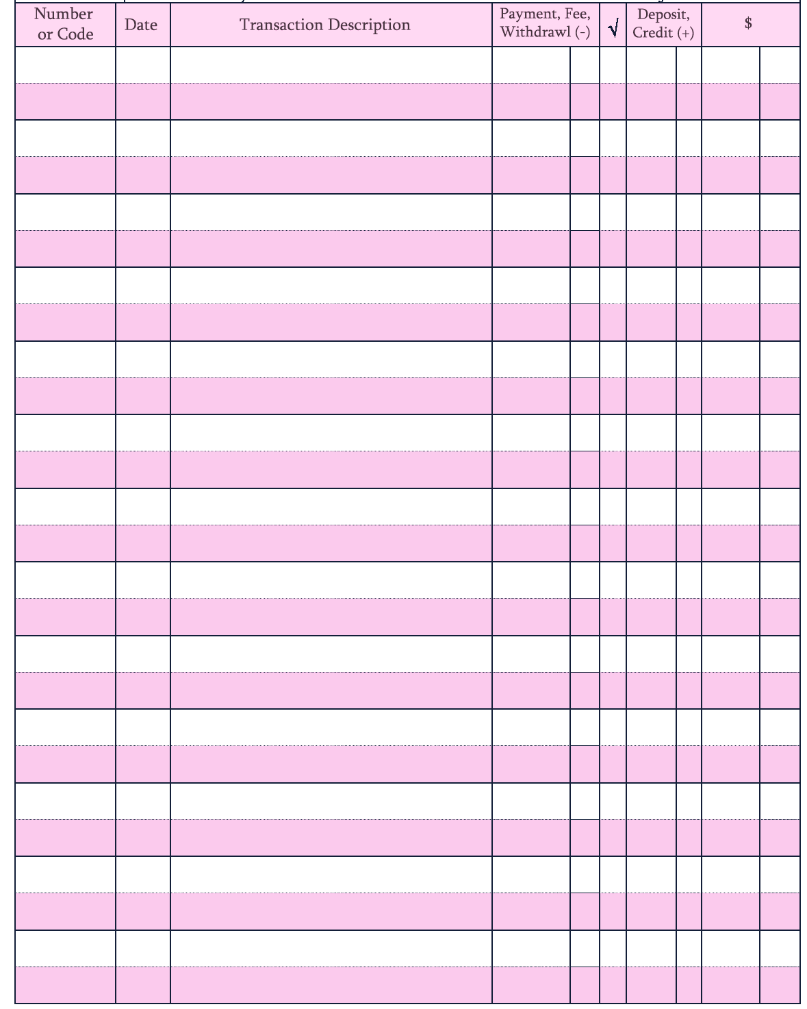 Download Printable Bank Register