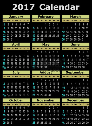 Printable calendar 2017 free