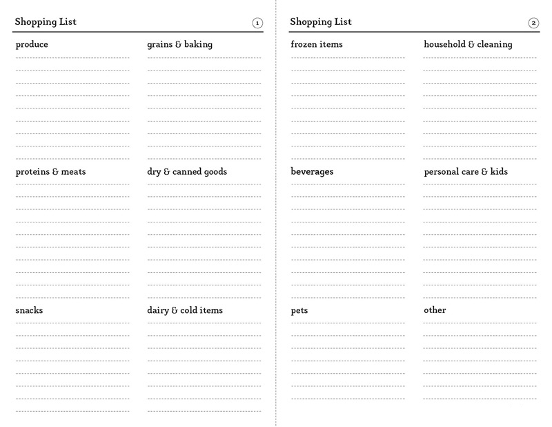 Printable Grocery list by category - Download free (2)
