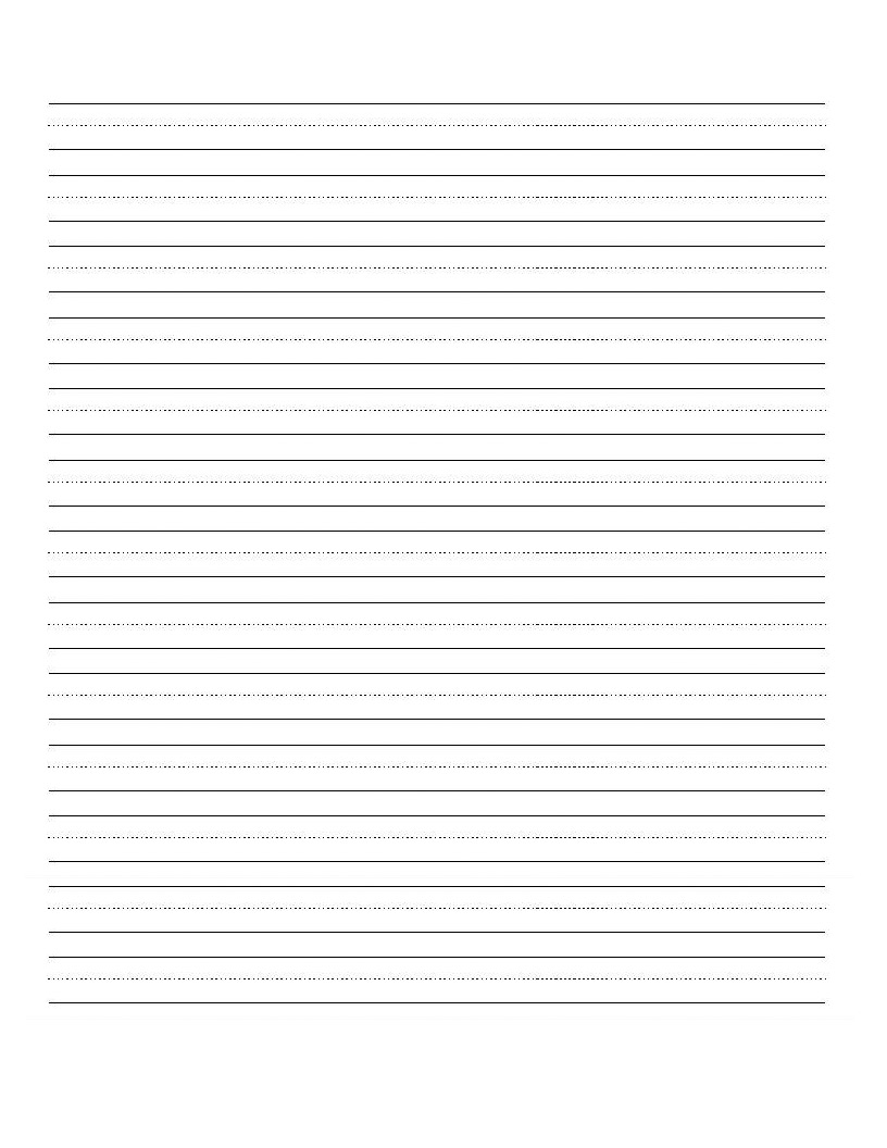 Printable Handwriting paper blank