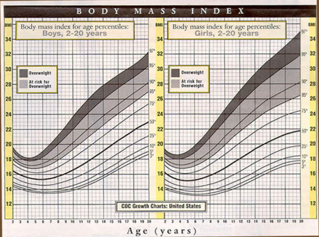 Printable BMI Chart For Kids