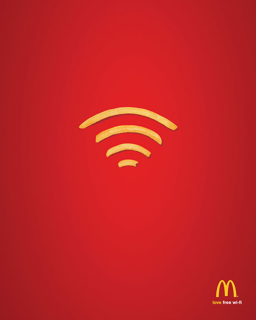 Best print ads India Mcdonalds free wifi