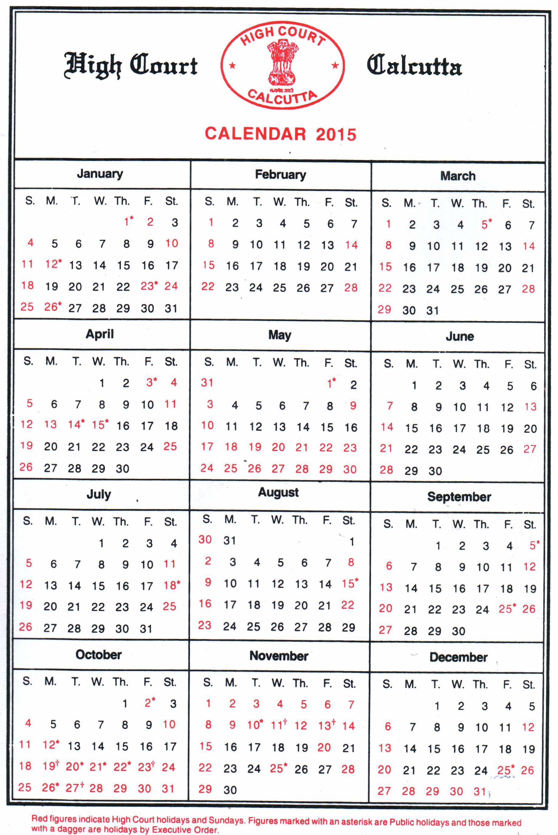 Bombay high court holidays 2017 calendar