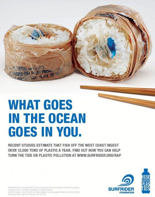 Creative print ads target plastic pollution