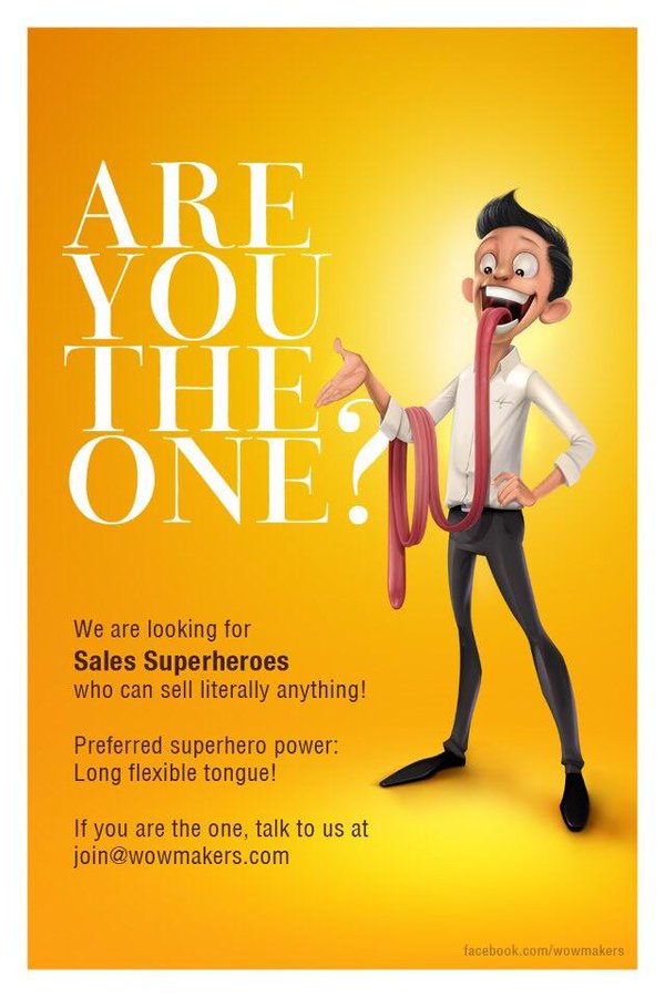 Creative recruitment posters for sales post