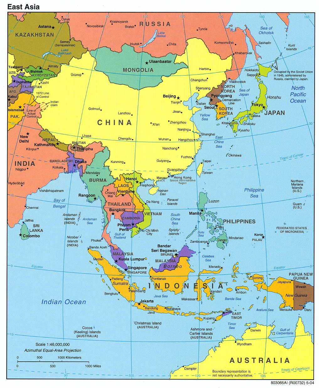 Download Asia Map Image printable