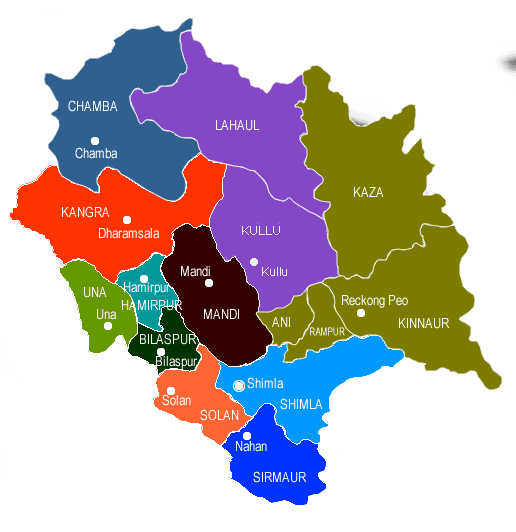 Himachal pradesh map