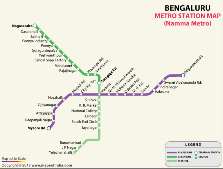 Printable Metro Route Map Bangalore Printable Graphics