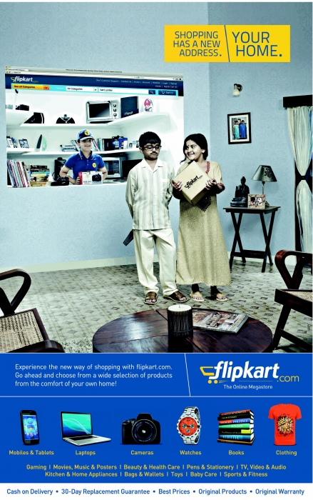 Flipkart print ads for ecommerce branding