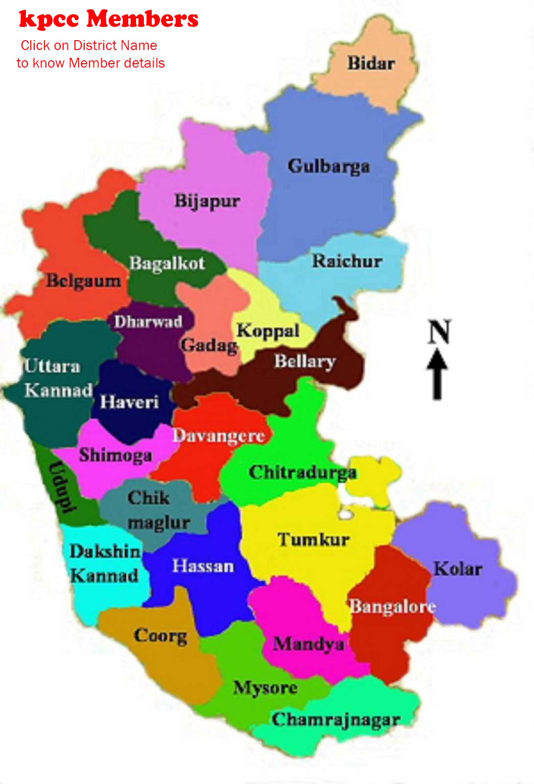 Karnataka Political Map With Districts Map Of Karnataka Outline At Rs   Karnataka Map 3 