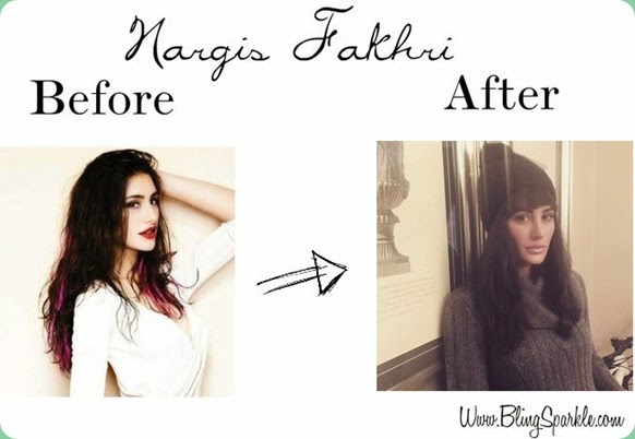 Latest Nargis fakhri haircut pics
