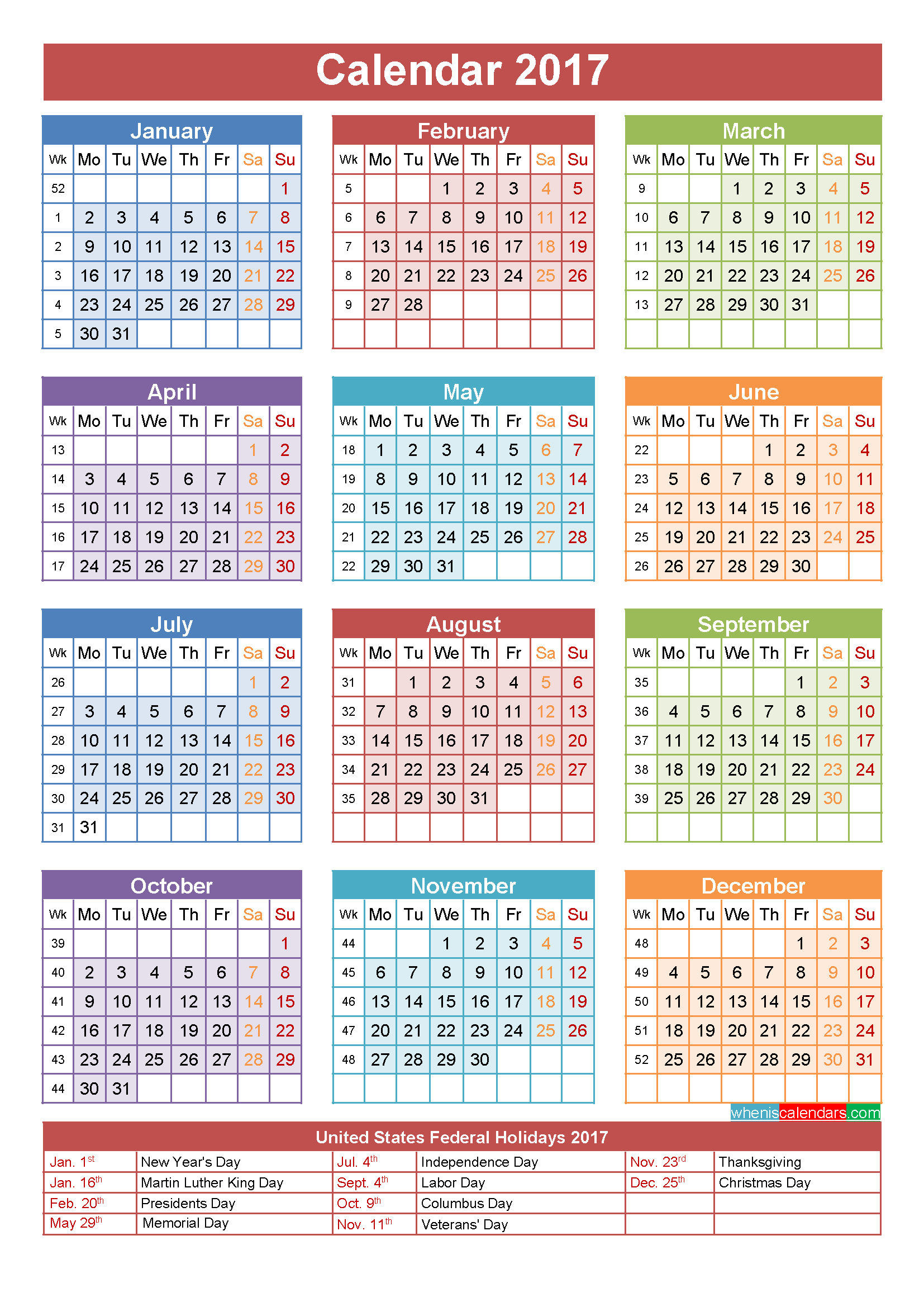 Download Printable indian calendar 2017 
