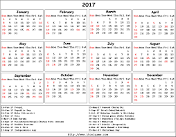 Printable indian calendar 2017 