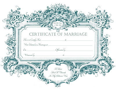 Printable marriage certificate download horizontal 