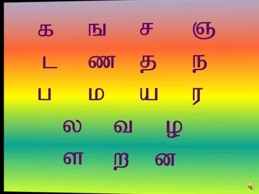 Tamil eluthukkal – Printable graphics