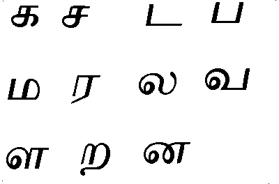 Tamil letters images