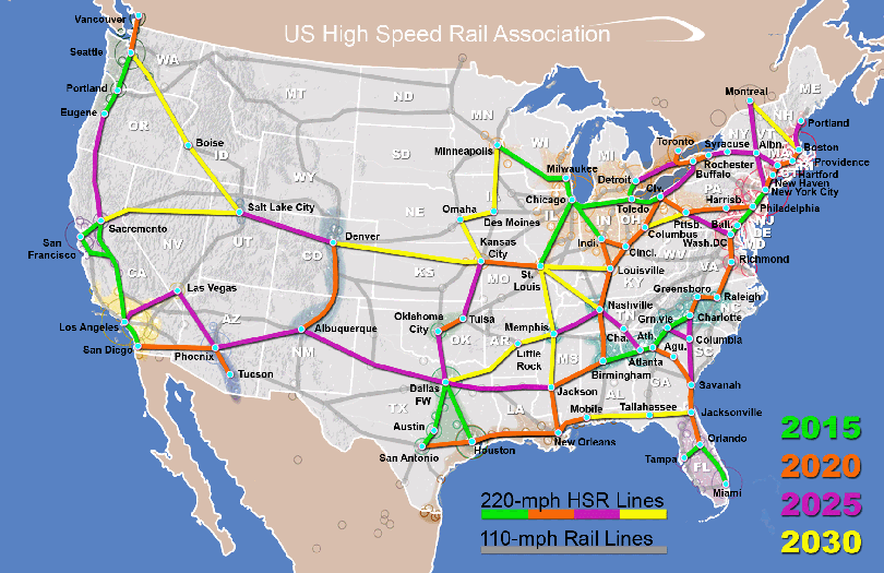 US Rail network map