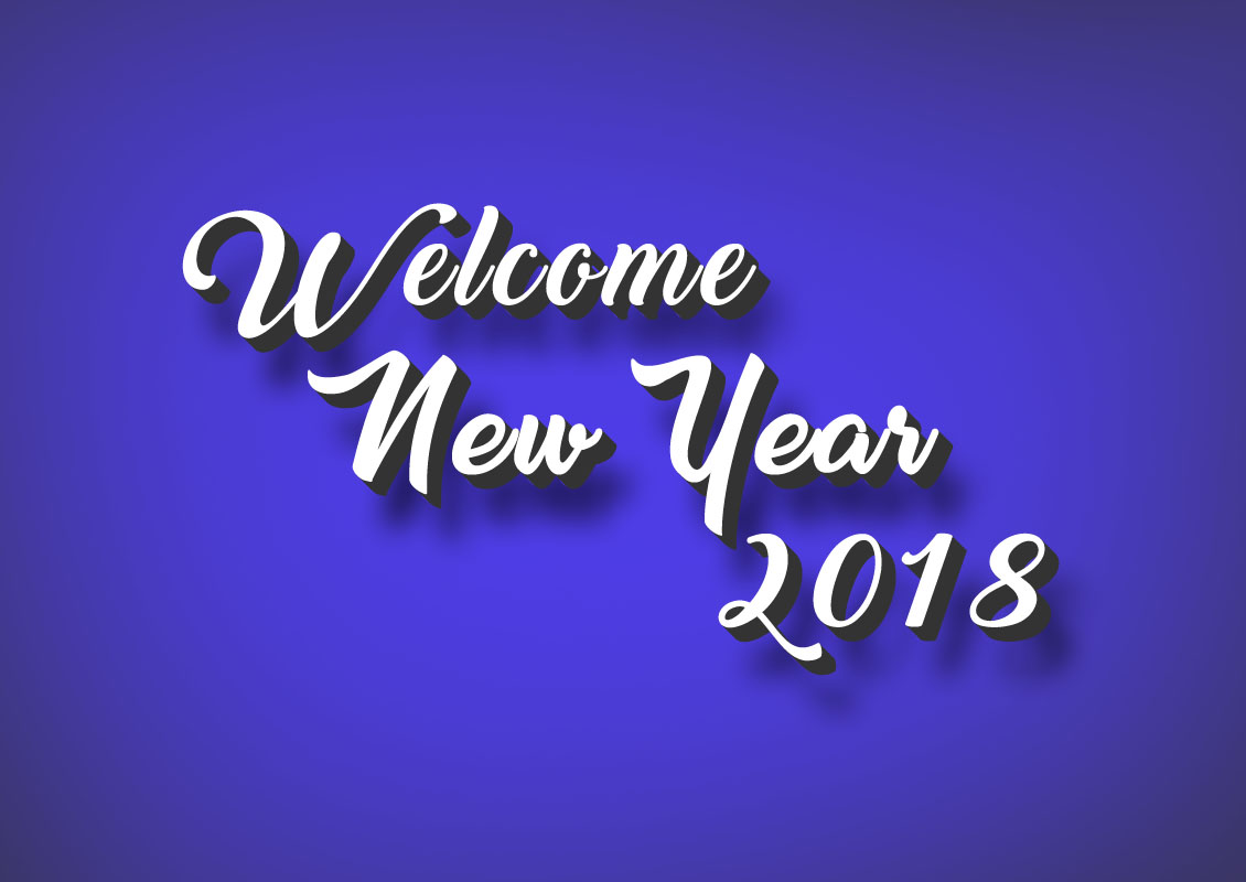 Welcome 2018 new year wallpaper