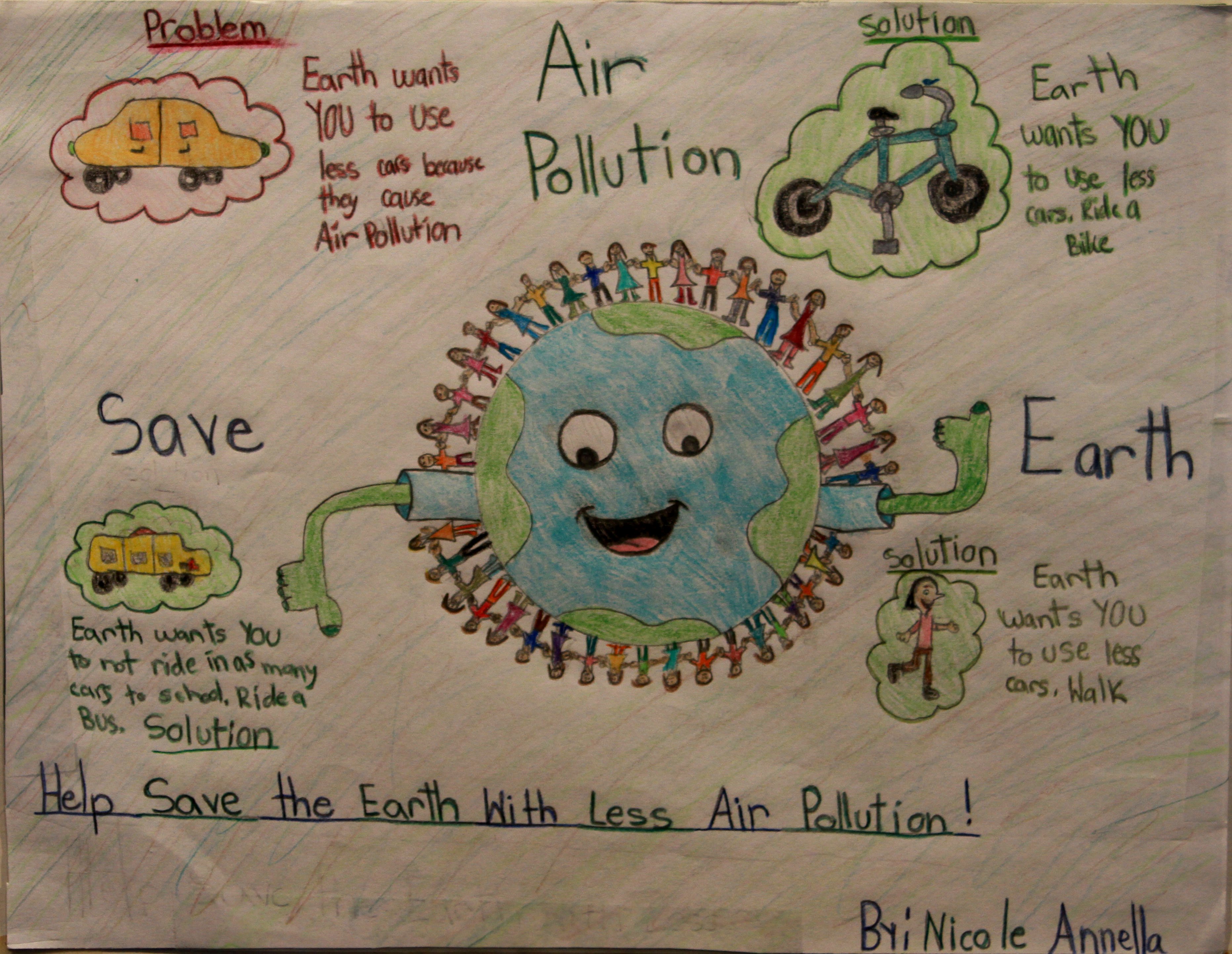 Air pollution awareness posters painting