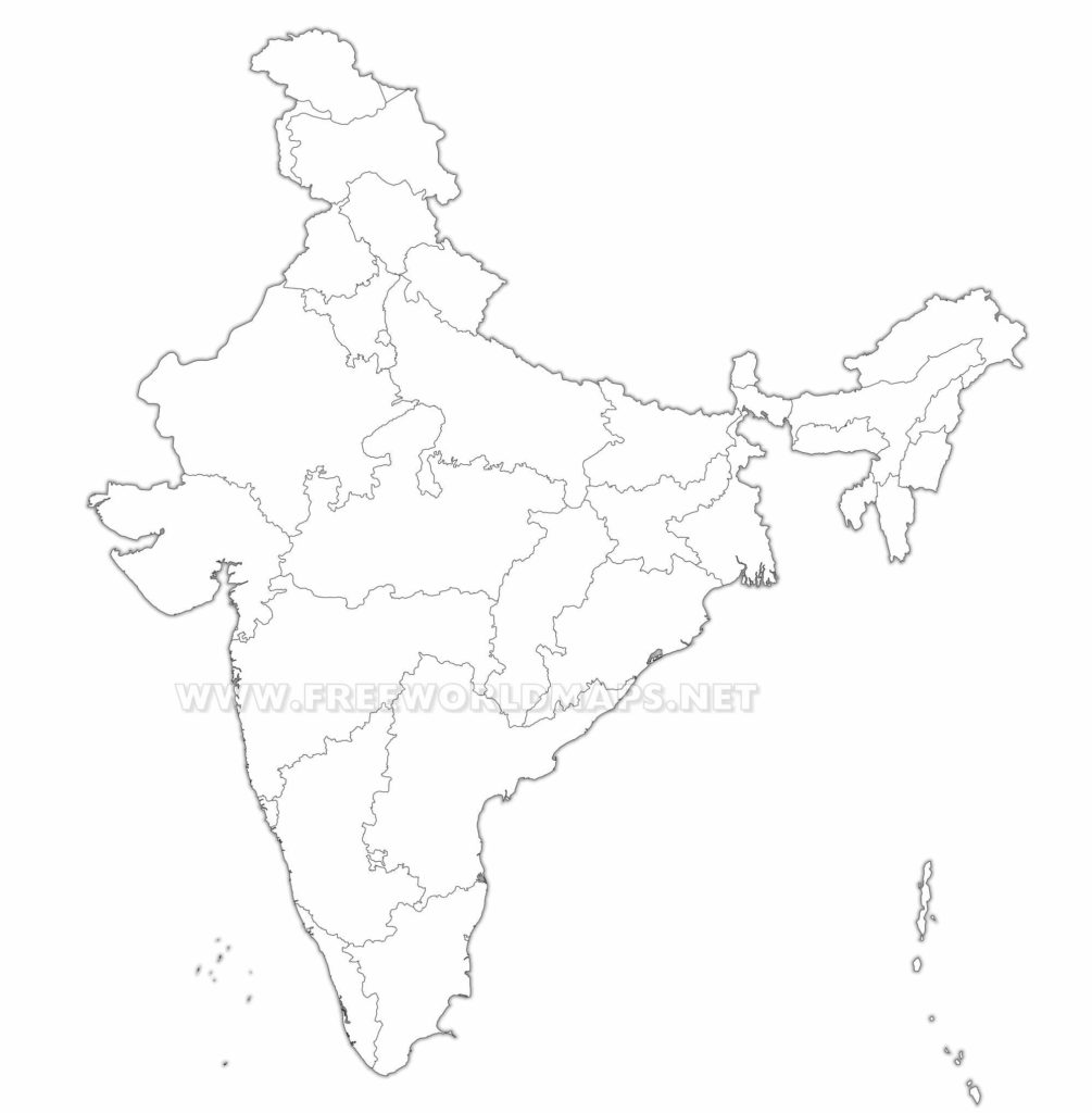 india map political blank