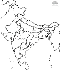 Blank political map of india download