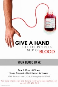 Blood donation posters template