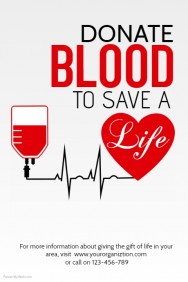 Blood donation posters to save lives