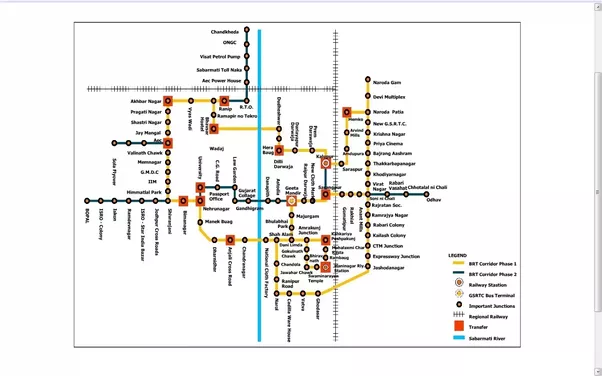 Brts route map ahmedabad 2017 2018 updated