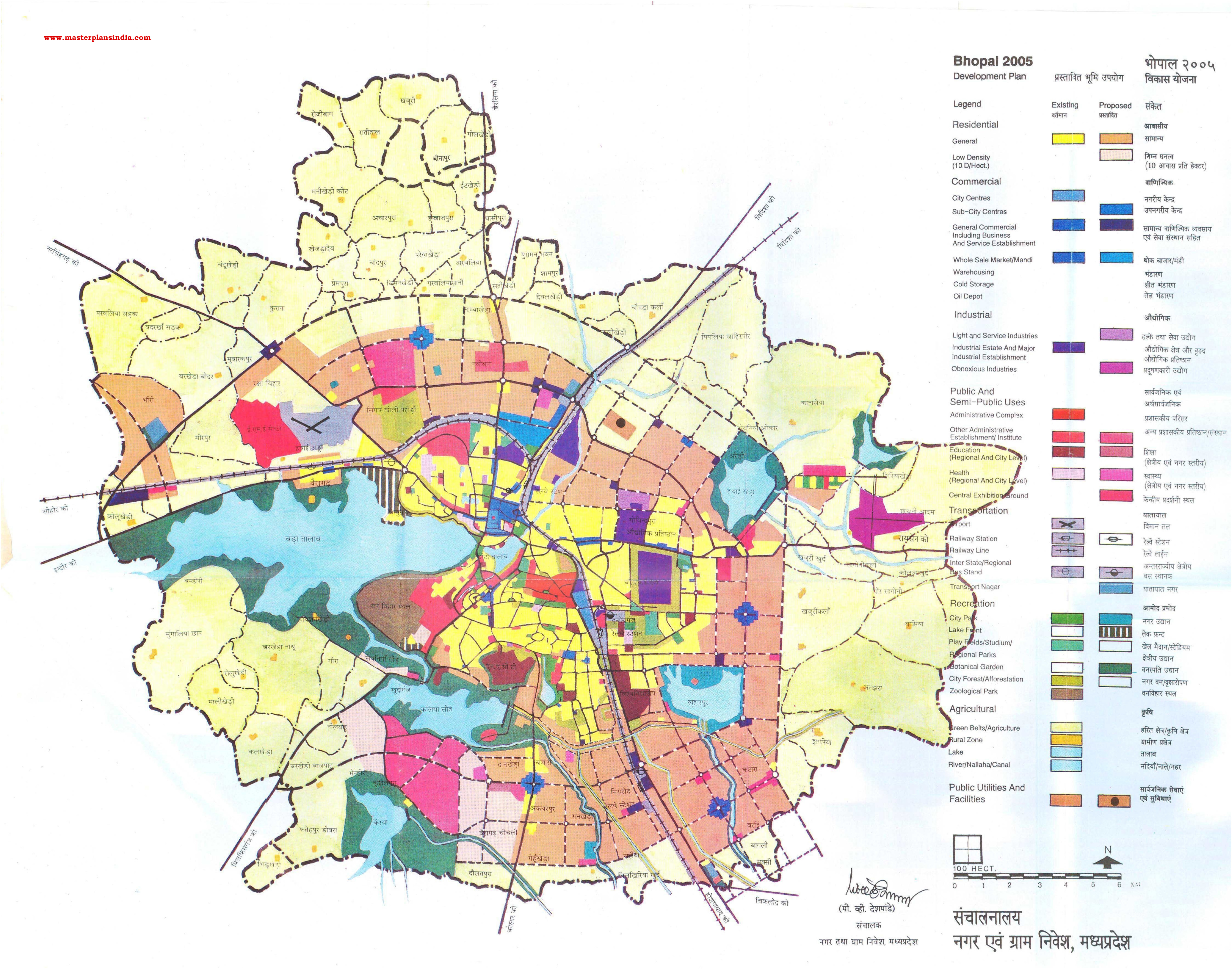 Bhopal master plan 2021 map