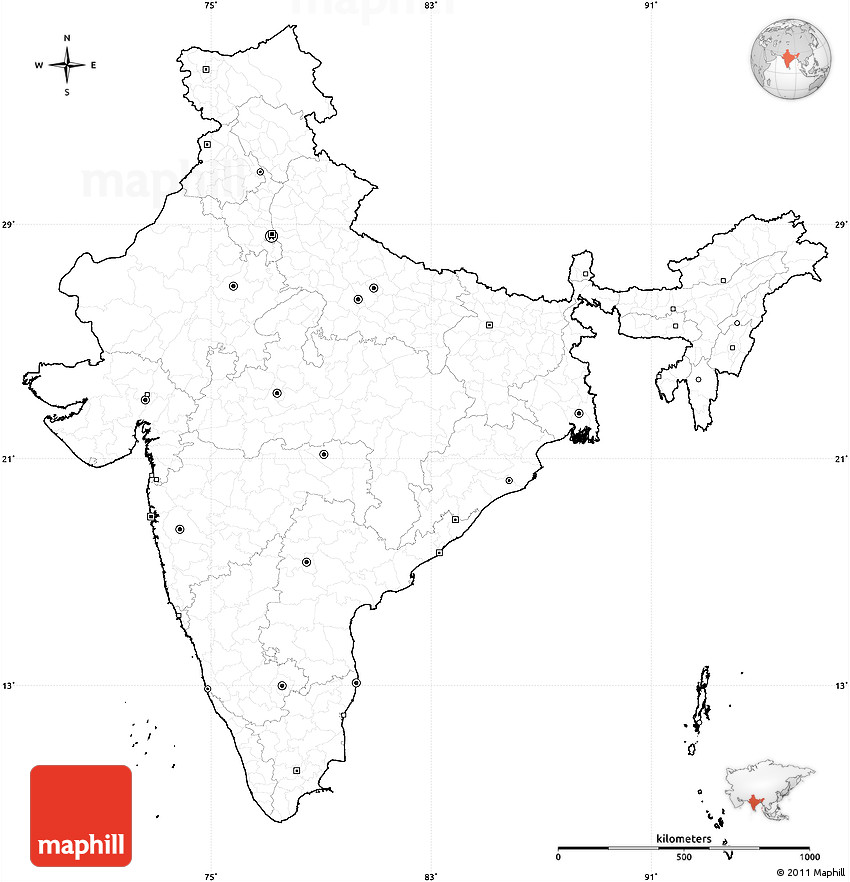 Bharat map blank template