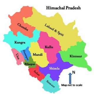 Himachal pradesh political map