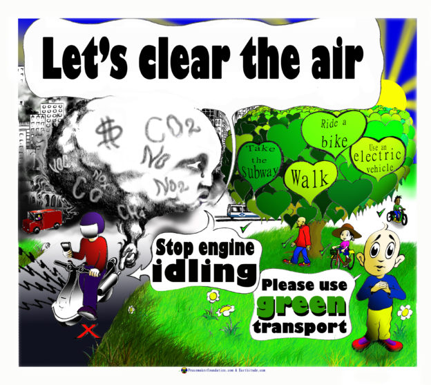 Poster of air pollution – Printable graphics